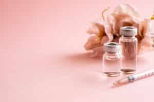 A dental BOTOX® vial and syringe