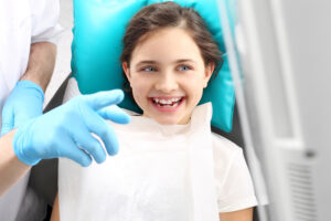 young girl at dentist young girl at dentist